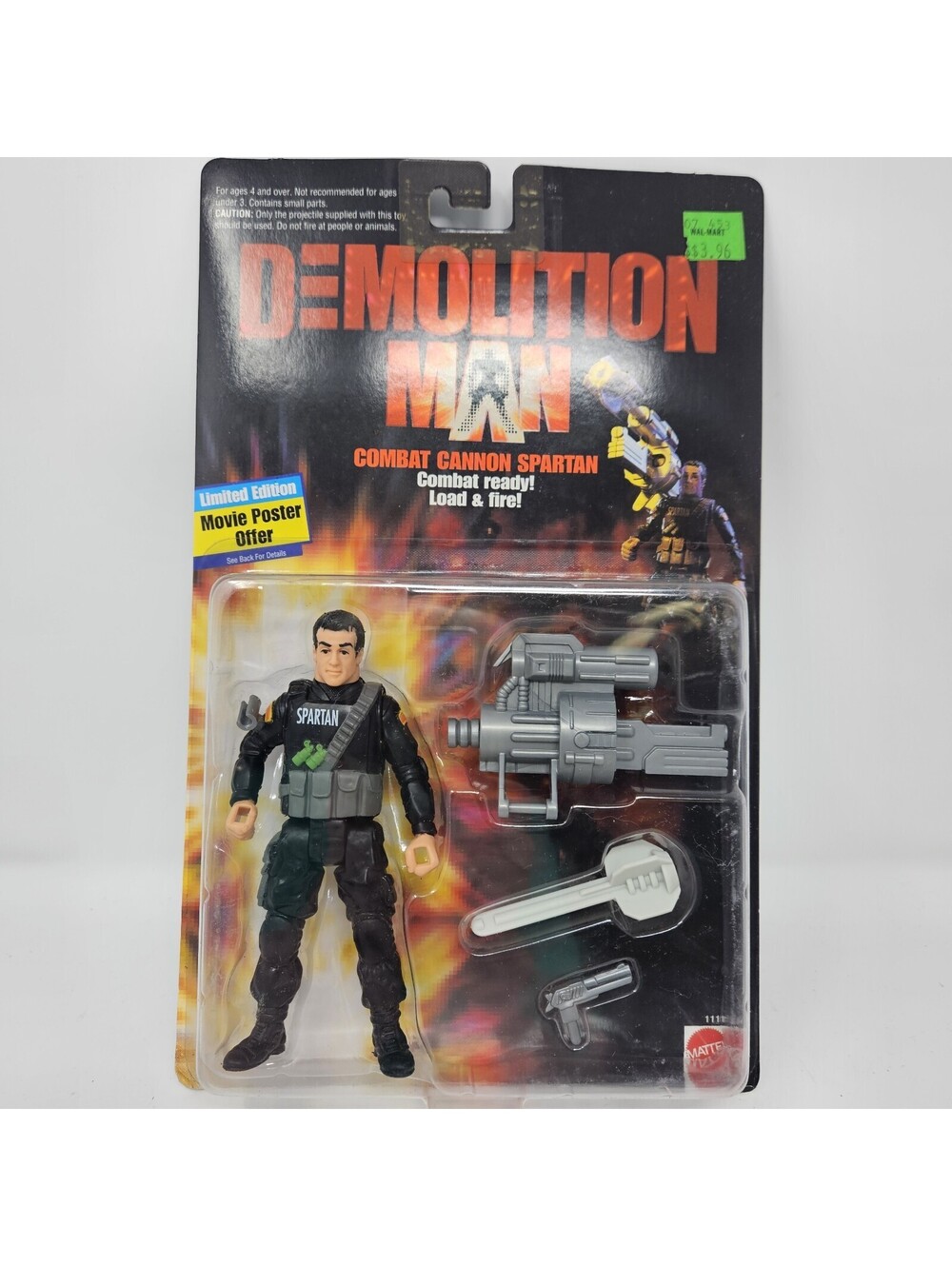 Vintage Demolition Man Combat Cannon Spartan Action Figure 1993 Stallone New NIB